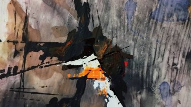 Sanatsal çağdaş kahverengi koyu soyut dışavurumculuk resimleri kompozisyon renkleri 