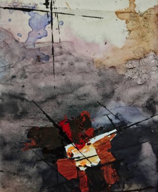 Sanatsal çağdaş kahverengi koyu soyut dışavurumculuk resimleri kompozisyon renkleri 