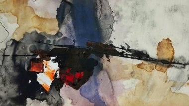 Sanatsal çağdaş kahverengi koyu soyut dışavurumculuk resimleri kompozisyon renkleri 