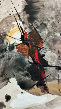 Sanatsal çağdaş kahverengi koyu soyut dışavurumculuk resimleri kompozisyon renkleri 