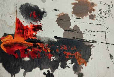 Sanatsal çağdaş kahverengi koyu soyut dışavurumculuk resimleri kompozisyon renkleri 