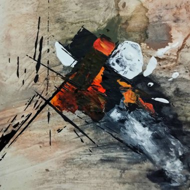 Sanatsal çağdaş kahverengi koyu soyut dışavurumculuk resimleri kompozisyon renkleri 