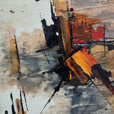 Sanatsal çağdaş kahverengi koyu soyut dışavurumculuk resimleri kompozisyon renkleri 