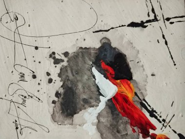 Sanatsal çağdaş kahverengi koyu soyut dışavurumculuk resimleri kompozisyon renkleri 