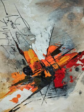 Sanatsal çağdaş kahverengi koyu soyut dışavurumculuk resimleri kompozisyon renkleri 