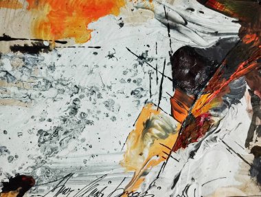 Sanatsal çağdaş kahverengi koyu soyut dışavurumculuk resimleri kompozisyon renkleri 