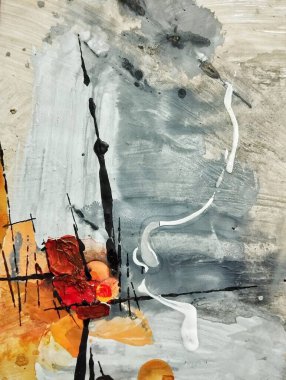 Sanatsal çağdaş kahverengi koyu soyut dışavurumculuk resimleri kompozisyon renkleri 