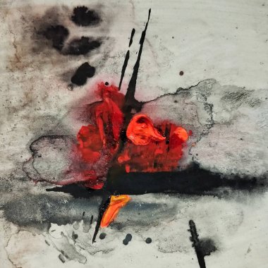 Sanatsal çağdaş kahverengi koyu soyut dışavurumculuk resimleri kompozisyon renkleri 