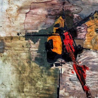 Sanatsal çağdaş kahverengi koyu soyut dışavurumculuk resimleri kompozisyon renkleri 