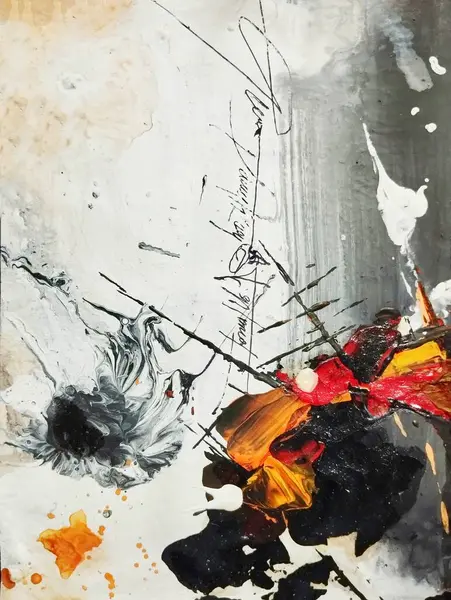 Kırık kırmızı gri kahverengi akış soyut renk kompozisyonu dışavurumculuğu