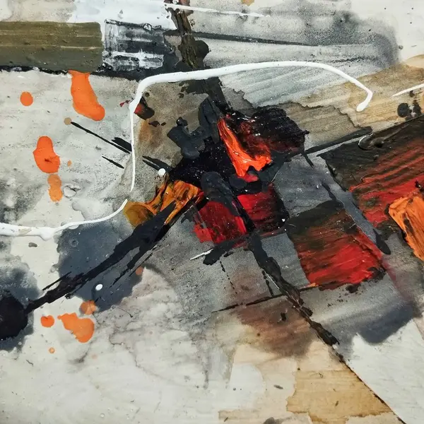 Sanatsal çağdaş kahverengi koyu soyut dışavurumculuk resimleri kompozisyon renkleri 