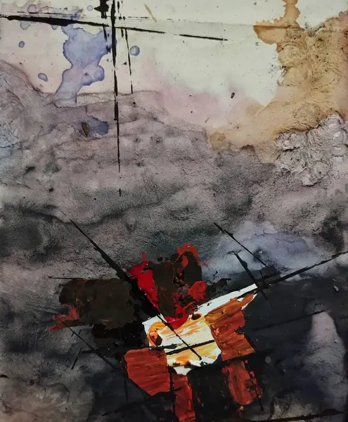 Sanatsal çağdaş kahverengi koyu soyut dışavurumculuk resimleri kompozisyon renkleri 