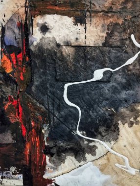 Sanatsal çağdaş kahverengi koyu soyut dışavurumculuk resimleri kompozisyon renkleri 