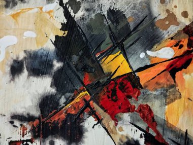 Sanatsal çağdaş kahverengi koyu soyut dışavurumculuk resimleri kompozisyon renkleri 