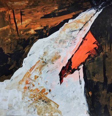 Sanatsal kalın kompozisyon sürreal element modern soyut resim arkaplan dokusu