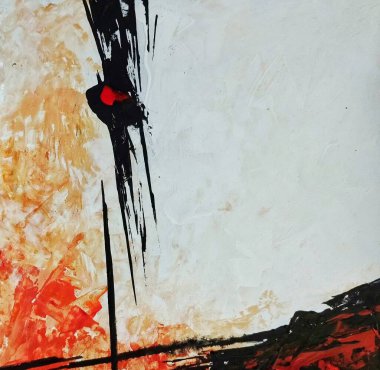 Sanatsal kalın kompozisyon sürreal element modern soyut resim arkaplan dokusu