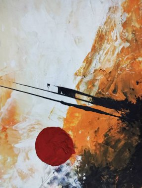 Sanatsal kalın kompozisyon sürreal element modern soyut resim arkaplan dokusu