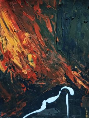 Sanatsal kalın kompozisyon sürreal element modern soyut resim arkaplan dokusu