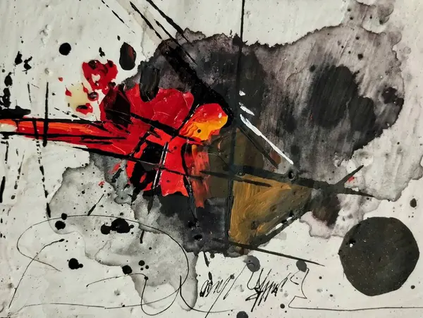 Sanatsal çağdaş kahverengi koyu soyut dışavurumculuk resimleri kompozisyon renkleri 