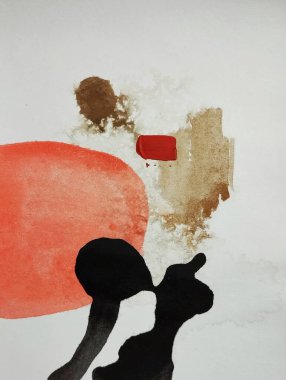 Minimalist yumuşak renkler soyut resim kompozisyonu 