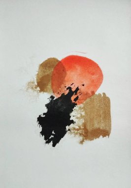 Minimalist yumuşak renkler soyut resim kompozisyonu 