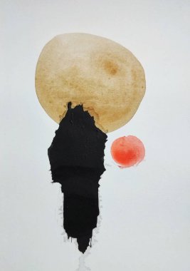 Minimalist yumuşak renkler soyut resim kompozisyonu 