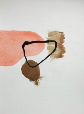 Minimalist yumuşak renkler soyut resim kompozisyonu 