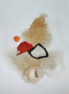 Minimalist yumuşak renkler soyut resim kompozisyonu 