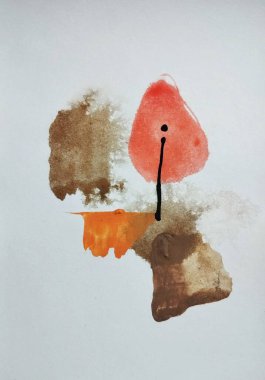 Minimalist yumuşak renkler soyut resim kompozisyonu 