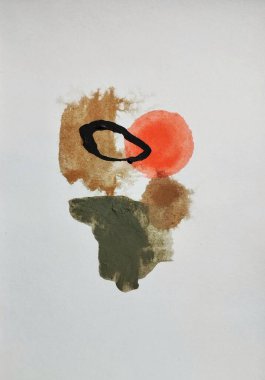 Minimalist yumuşak renkler soyut resim kompozisyonu 