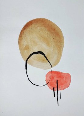 Minimalist yumuşak renkler soyut resim kompozisyonu 