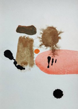 Minimalist yumuşak renkler soyut resim kompozisyonu 