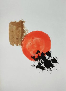 Minimalist yumuşak renkler soyut resim kompozisyonu 