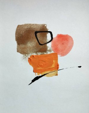 Minimalist yumuşak renkler soyut resim kompozisyonu 