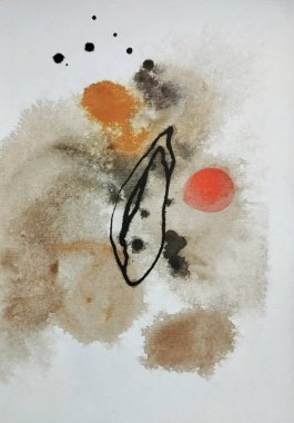 Minimalist yumuşak renkler soyut resim kompozisyonu 