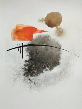 Minimalist yumuşak renkler soyut resim kompozisyonu 