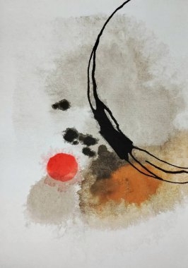 Minimalist yumuşak renkler soyut resim kompozisyonu 