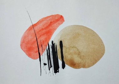 Minimalist yumuşak renkler soyut resim kompozisyonu 