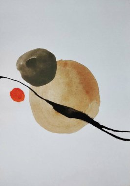 Minimalist yumuşak renkler soyut resim kompozisyonu 