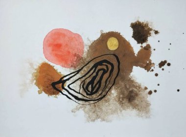 Minimalist yumuşak renkler soyut resim kompozisyonu 