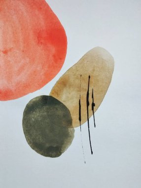 Minimalist yumuşak renkler soyut resim kompozisyonu 