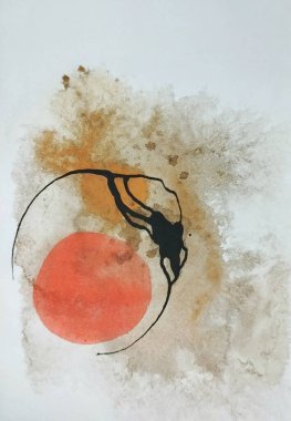 Minimalist yumuşak renkler soyut resim kompozisyonu 