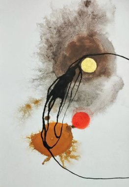 Minimalist yumuşak renkler soyut resim kompozisyonu 