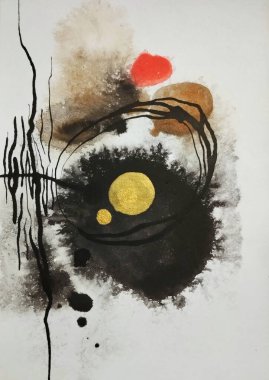 Minimalist yumuşak renkler soyut resim kompozisyonu 