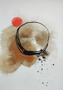 Minimalist yumuşak renkler soyut resim kompozisyonu 