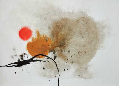 Minimalist yumuşak renkler soyut resim kompozisyonu 