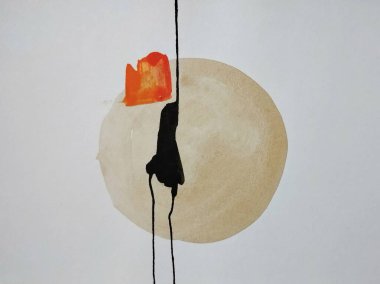 Minimalist yumuşak renkler soyut resim kompozisyonu 