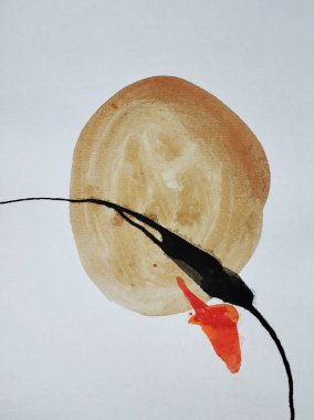 Minimalist yumuşak renkler soyut resim kompozisyonu 