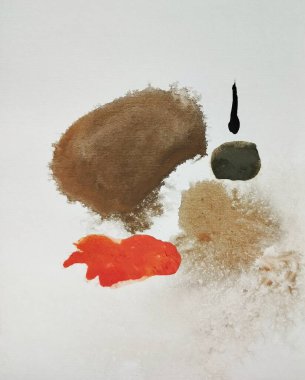 Minimalist yumuşak renkler soyut resim kompozisyonu 