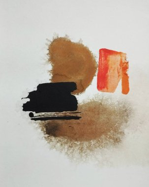 Minimalist yumuşak renkler soyut resim kompozisyonu 